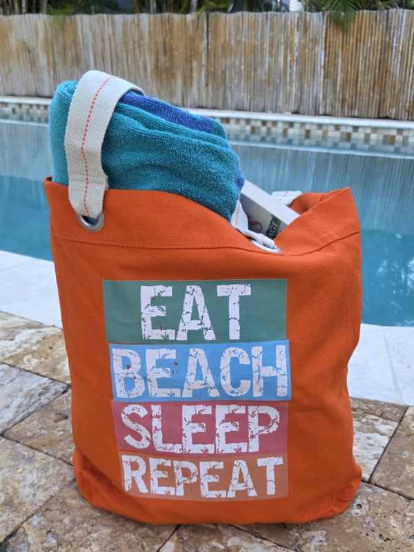 Orange Eat Beach Sleep Repeat Closeup cropped