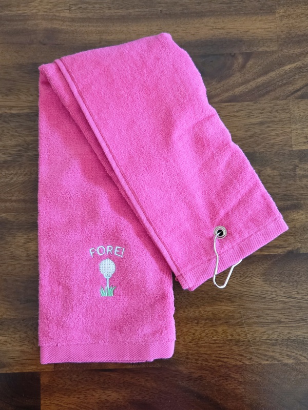 Pink Golf Towel cropped